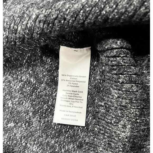 Haven Well Within L Heather Gray Mock Neck Sweater Organic Minimalist Capsule - Picture 7 of 12